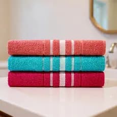 Kit 03 Toalhas de Banho Premium Diamante Cores Sortidas 100% Algodão Otima Absorção Alta Maciez