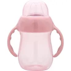 Copo De Treinamento Rosa  Com Alça E Bico De Silicone 160ml Buba