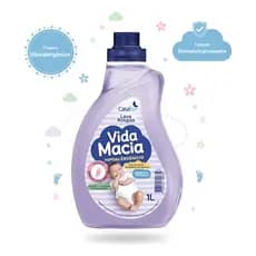 Casa Km Lava Roupas de Bebê  Líquido   Vida Macia 1L - Hipoalergênico