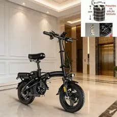 Bicicleta elétrica dobrável para adultos NUDA, pedal tripulado, compras ao ar livre, viagem