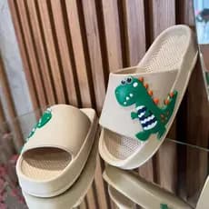 Chinelo Slide Infantil Masculino Estampa Dino Super Leve Resistente