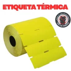 Etiqueta Térmica Gondola Amarela 105x30 Prateleira Mercado Nao precisa de Ribbon