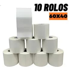 10 Rolos Etiqueta 60x40 Térmica Balança Mercado Açougue Padaria