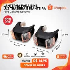 Lanterna para Bike Luz Traseira e Dianteira