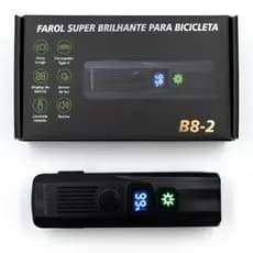 Farol Bike Buzina Controle Remoto Sensor Luz Display Bateria Tipo C
