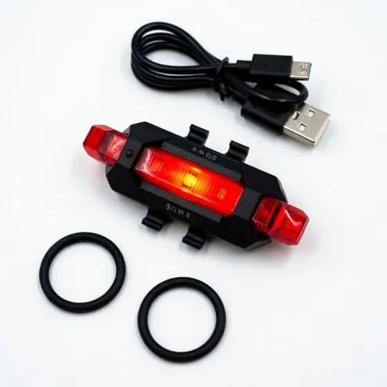 Lanterna Traseira Bike Recarregável USB Sinalizador LED JY-918