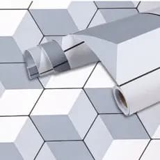 Papel de Parede Adesivo PVC Geométrico 5m – Moderno, Lavável e Fácil Aplicação Todos Ambientes