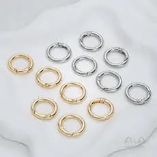 10/20 Argolas Premium Articuladas Mosquetão 24MM Metal Zamac para Bolsas e Chaveiros