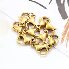 10pcs/lot Fecho De Lagosta Dourado De Aço Inoxidável Para Chave De Faça Você Mesmo Pulseira Colar Jóias Fazendo Suprimen