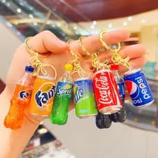 Latas Criativas Em Forma De Refrigerantes Chaveiro Mini Garrafa De Bebida 3D Feminino Masculino Mochila Pingente