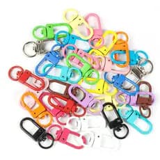 Liga pintura colorida fivela de porta em forma de U chaveiro rotativo jóias fivela diy saco pingente corrente do telefon
