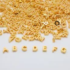 Passante letra Abs 12mm 100 un entremeio miçangas encardenação personalizados faça vocÊ mesmo