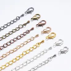 10 Peças Corrente Extensora colar/Pulseira70mm Extensor Pulseira Correntes Para Fazer Jóias Suprimentos