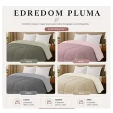Edredom Pluma Dupla face Não Amassa