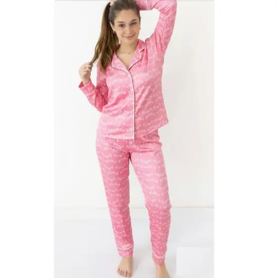 PIJAMA LONGO AMERICANO SUEDE PREMIUM BOTÕES