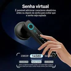 Fechadura Eletrônica Digital com Impressão Digital e Senha | Bluetooth | App Tuya Smartlife | Porta Madeira