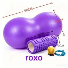 Bola Pilates Feijão Rolo Massagem Foam Roller Liberação Miofascial Soltura Yoga