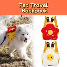 Colete Peitoral com Mochila para Pets com Guia Bolsa para Passeio Ajustável para Cães e Gatos
