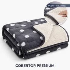 Coberdrom Casal Queen Sherpa Edredrom Pele de Carneiro 2,15m x 1,95m para o Frio Toque Macio Dupla face