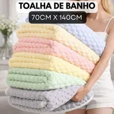 Toalha de Banho Ultra Macia Grande Microfibra 70×140cm  – Secagem Rápida, Alta Absorção, Praia, Piscina, Confortável