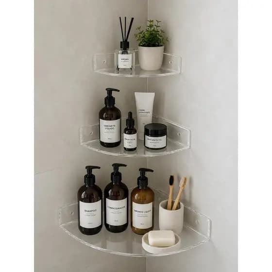 Kit Organizador de Banheiro Premium com 3 Tamanhos
