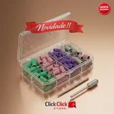 Kit Refil Com ou Sem Mandril Fino 60 Unidades para Lixa Elétrica Nail Designer