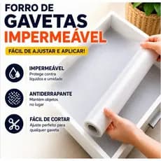 Forro Antiderrapante Geladeira Gaveta Armário Prateleira Pvc