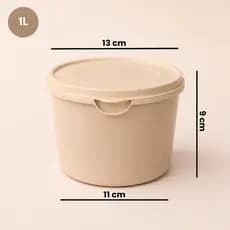 KIT POTES COZINHA 6 POTE REDONDOS 1LT