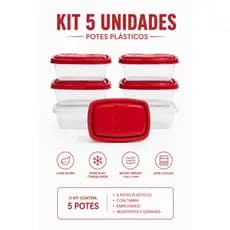 Kit Potes Marmitas Fitness 240ml Livre de BPA Transpa  Organizador Alimentos