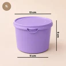 KIT 6 POTES REDONDO COZINHA LILAS DE 1 LITRO