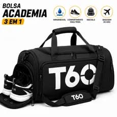 Bolsa Academia Mochila 3 em 1 Impermeável Compartimento Tênis