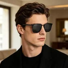 Óculos de sol masculino polarizado metal anti-UV400 condução esportes ao ar livre 2026