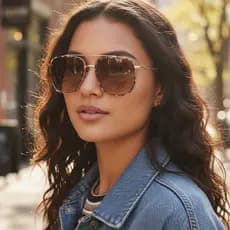 Óculos de sol femininos quadrados de metal, estilo novo e elegante, versáteis e fashion