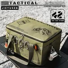 Bolsa de armazenamento para uso externo para equipamentos de piquenique e camping, utensílios de mesa, utensílios de coz