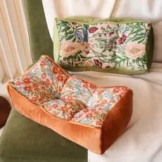 Almofada de sofá luxuosa e de alta qualidade com padrão jacquard, almofada lombar retangular para sala de estar e quarto