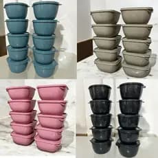 KIT 10 POTES DE COZINHA POTES QUADRADO/REDONDO DE 1 LITRO TIGELA BOLL UTENSÍLIOS DE COZINHA BOWL