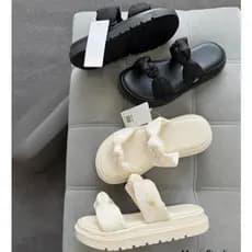 Tamanco Feminino Plataforma com Laço Nó Fashion – Slide Confortável Preto e Off White Casual Verão 2026 #YOUBELLASTORE!!