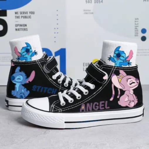 Tenis Botinha Lilo Stitch Star Infantil Adulto Diversão Estampada Menino e Menina Pronta Entrega BSSOUTLETT