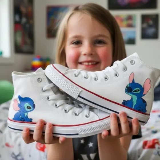 Botinha Lilo Star Infantil Adulto Diversão Estampada Menino e Menina Pronta Entrega