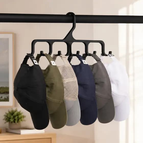 Cabide Organizador Bonés Suporte Porta Armário Gancho Closet Multifuncional Prático Resistente
