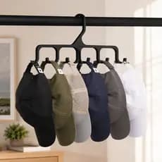 Cabide Organizador Bonés Suporte Porta Armário Gancho Closet Multifuncional Prático Resistente