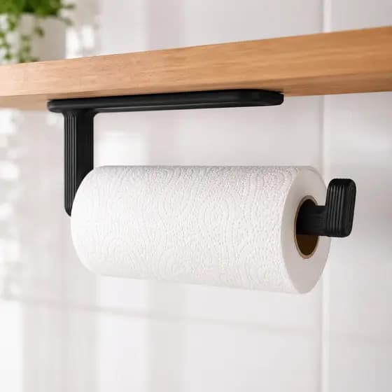 Porta Suporte Papel Toalha Cozinha Organizadores Armario Sem Furos Pratico Resistente Multiuso Ideal