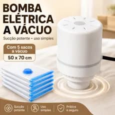 Bomba vácuo roupas, sucção potente, operação simples. 110V/200-230V, só 110V com 5 sacos a vácuo