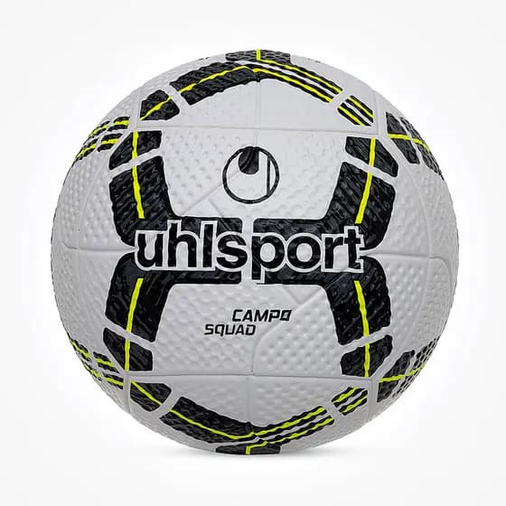 Bola de Futebol Campo Uhlsport Squad - Branco/Preto/Amarelo