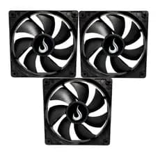 Kit com 3 Unidades Fan Rise Mode 120mm Preto Ventoinha para gabinete desktop PC