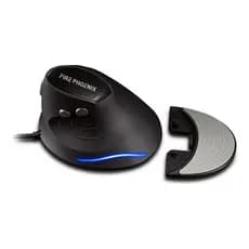 Mouse Vertical Óptico Ergonômico Fire Phoenix D6 Com Fio USB 3200 DPI 6 Botões