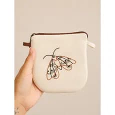 Mini Necessaire Bordada à Mão, carteira porta moedas