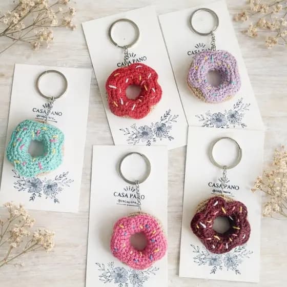 chaveiro amigurumi Donuts / chaveiro donuts