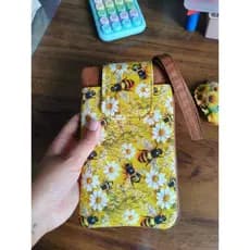 carteira dois bolsos porta celular