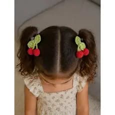 hair clips / presilha de cabelo cereja e cenoura